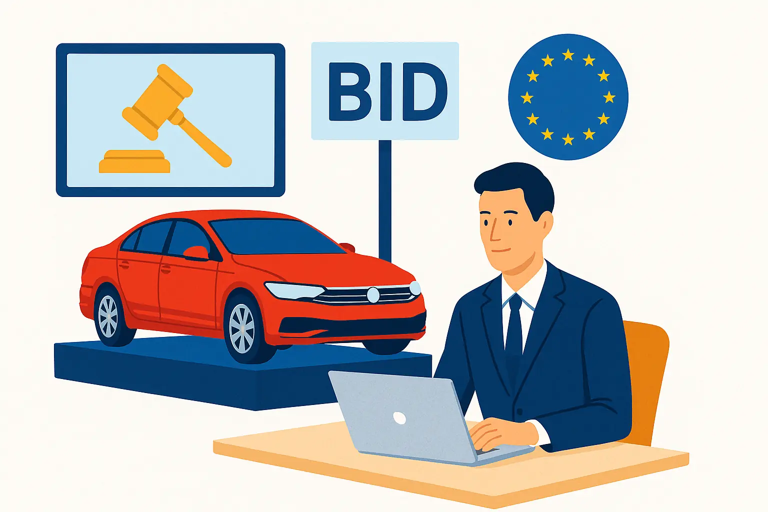 Buy a car from auction with a broker
