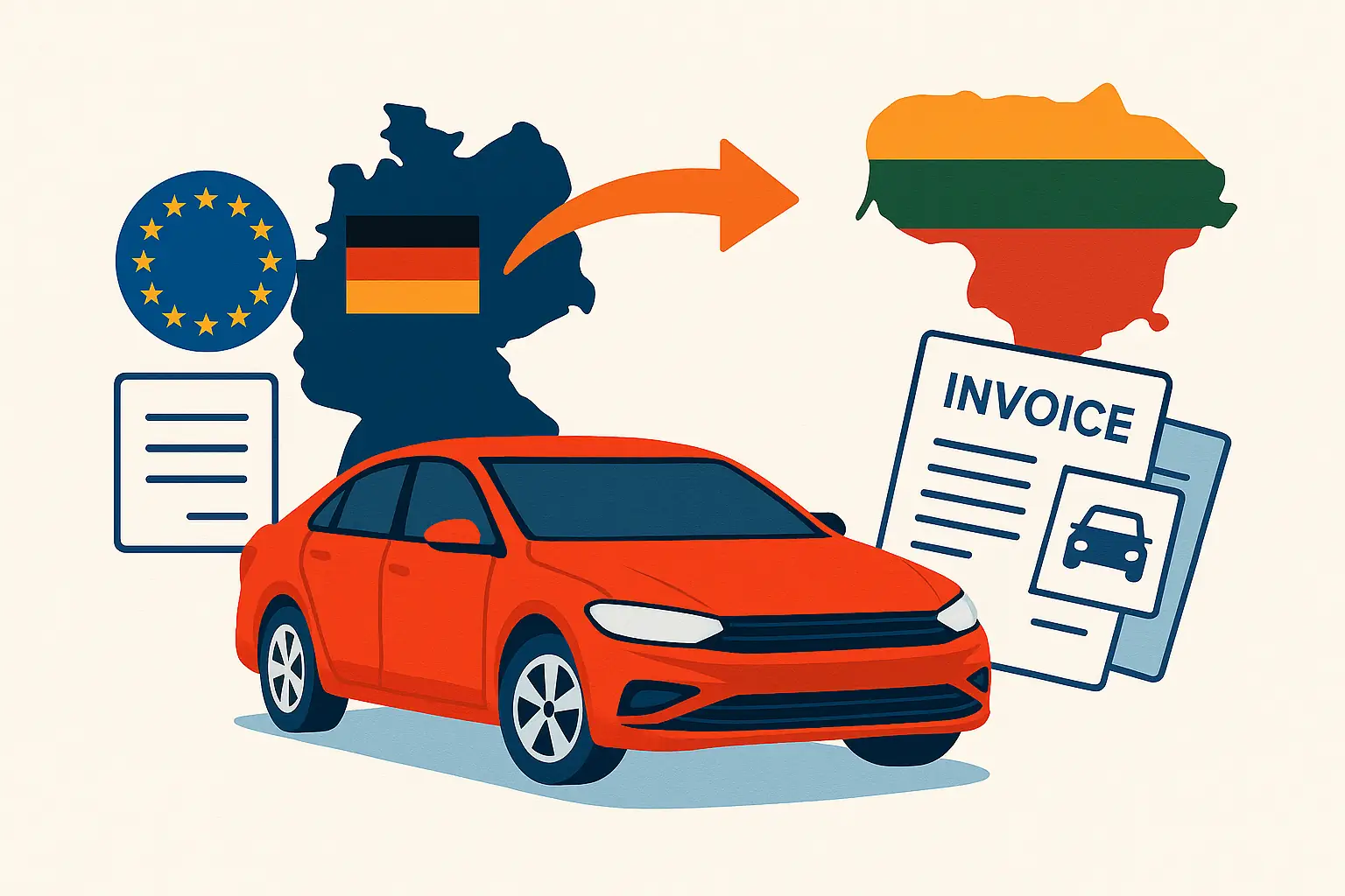 Car transporter and EU documents